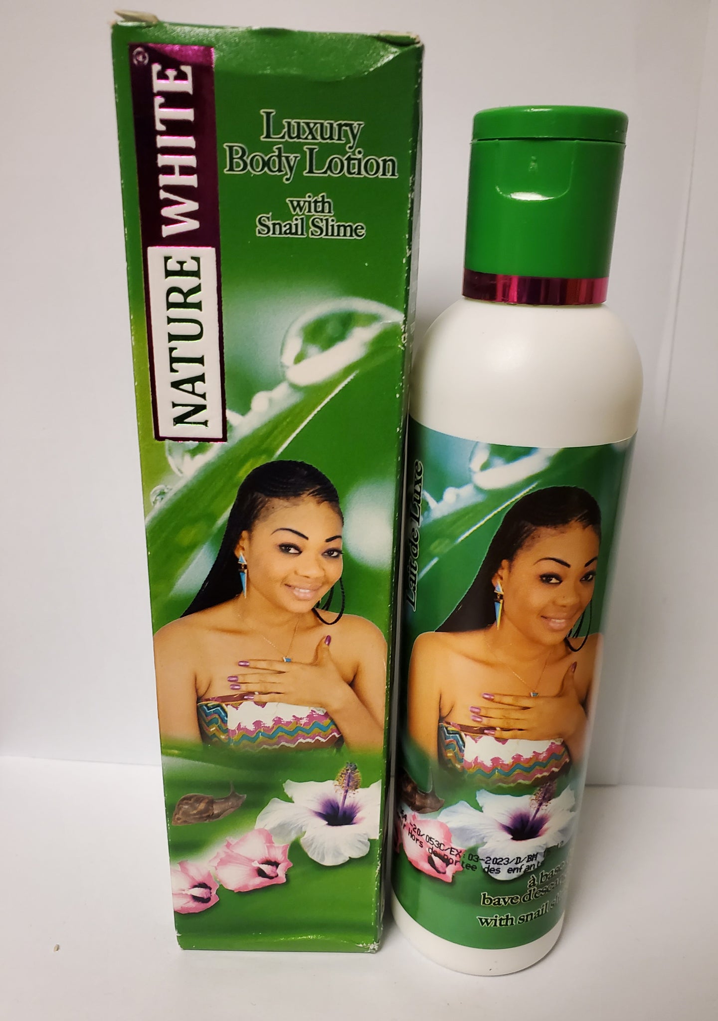 Nature White Luxury Body Lotion With Snail Slime Ladybee 6463