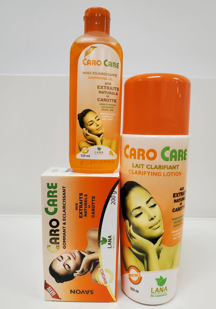 CARO CARE LIGHENING BODY LOTION + SOAP + OIL