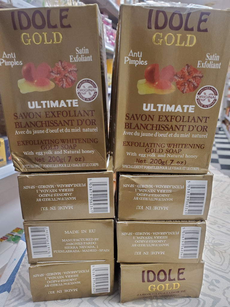 12PACK IDOLE GOLD ULTIMATE EXFOLIATING  GOLD SOAP