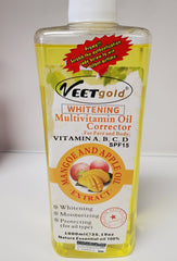 VEETgold WHITENING MULTIVITAMIN OIL CORRECTOR FOR FACE AND BODY VITAMIN A,B,C,D SPF15