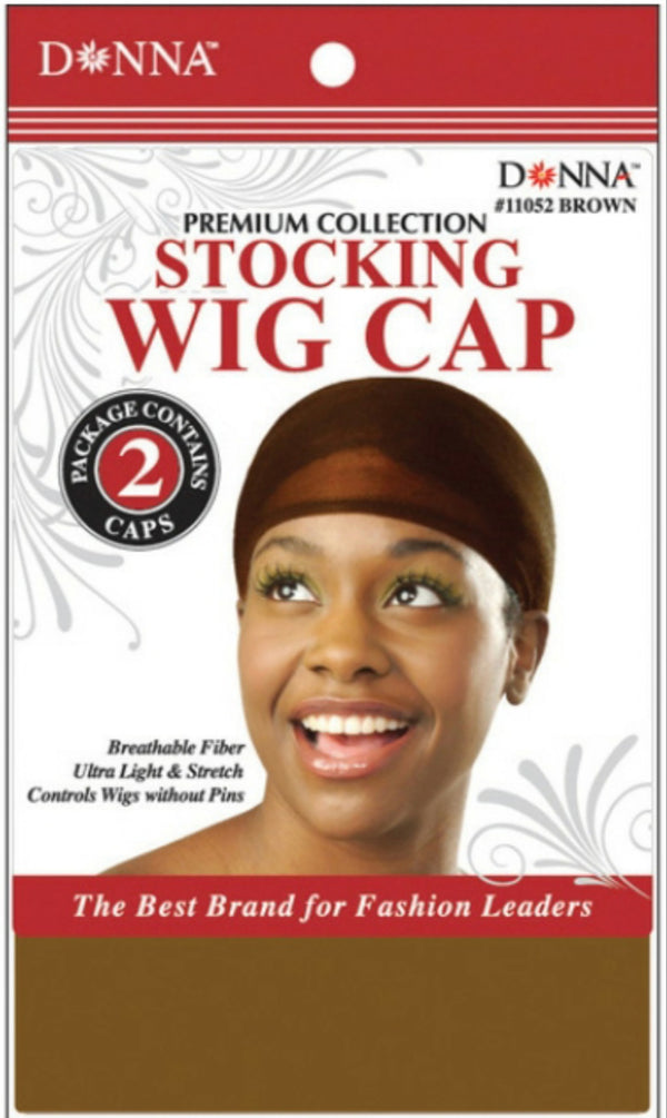 DONNA 11052 WIG CAP 2 PC BROWN