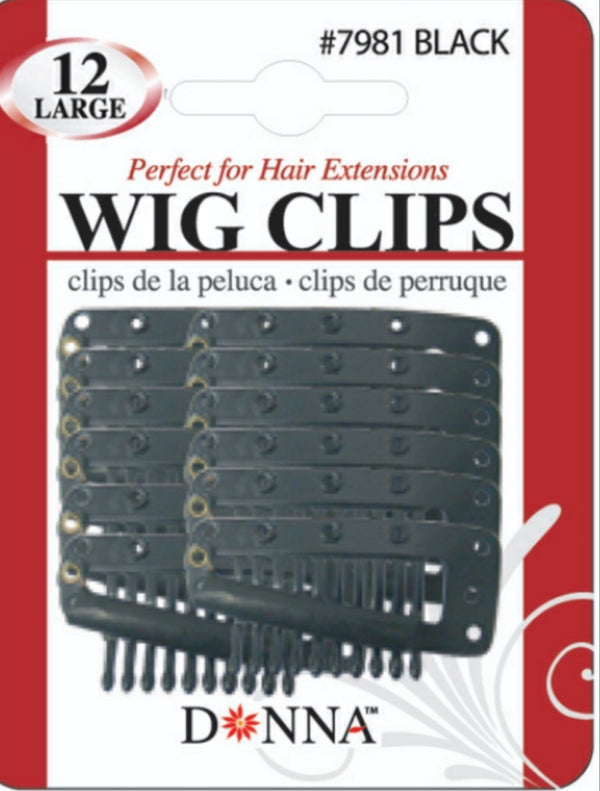 DONNA 7981 12 WIG CLIP LARGE