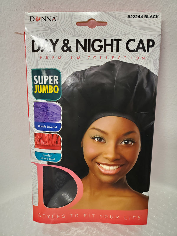 DONNA 22244 BLACK DAY&NIGHT CAP-SUPER JUMBO