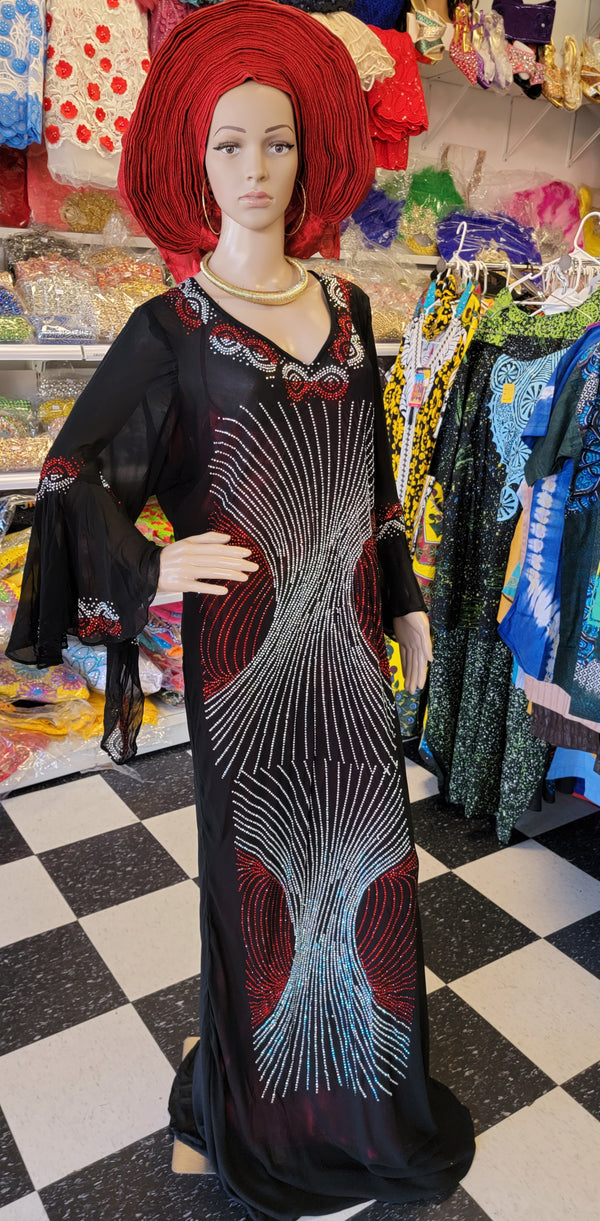 Swarovisk fully stones dress front and back ready made with inner wear #13