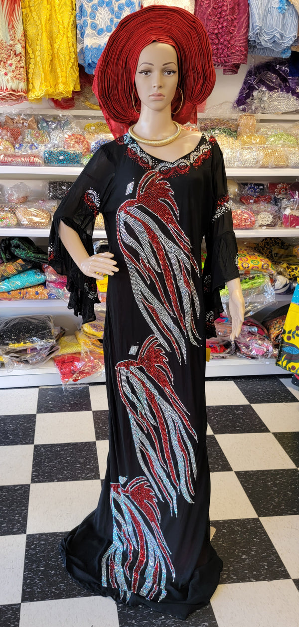 Swarovisk fully stones dress front and back ready made with inner wear #14