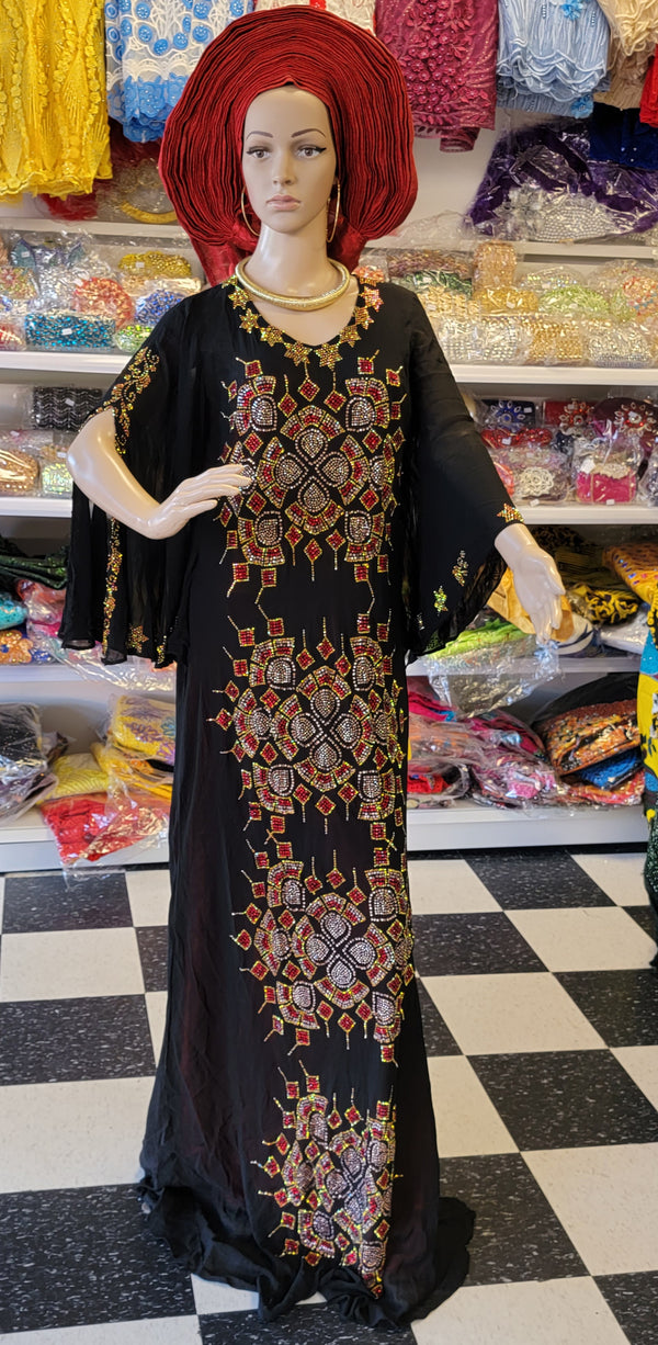 Swarovisk fully stones dress front and back ready made with inner wear #18