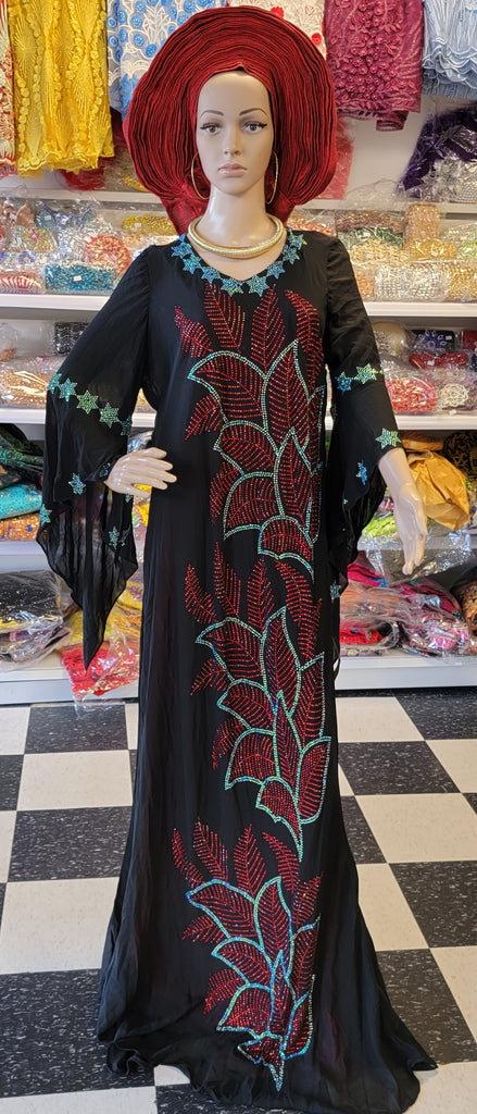 Swarovisk fully stones dress front and back ready made with inner wear #19