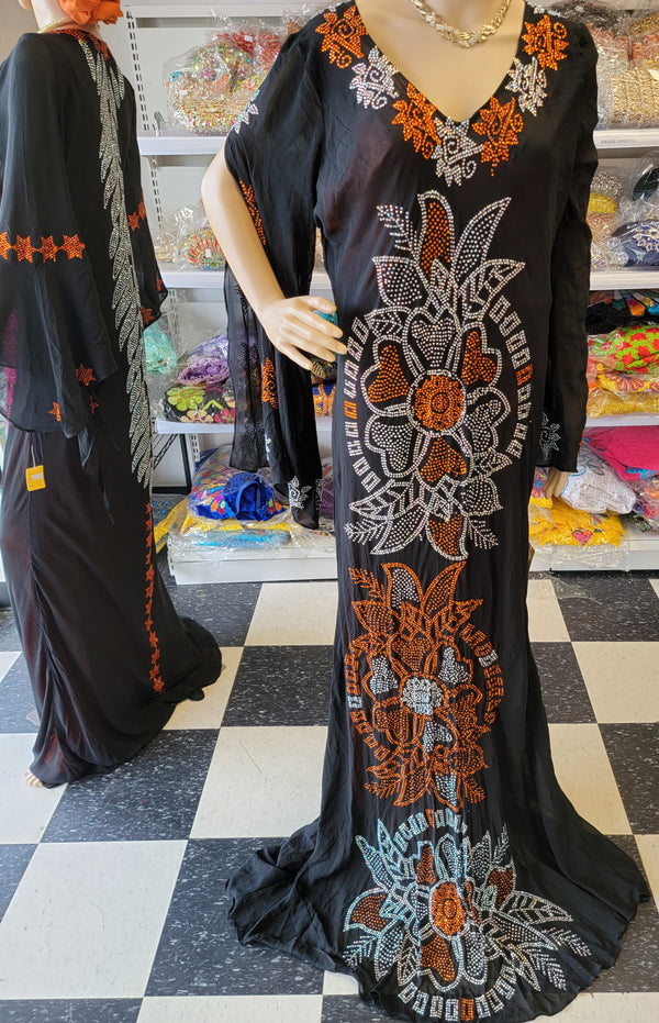 fully stones  dress front and back ready made with inner wear #32