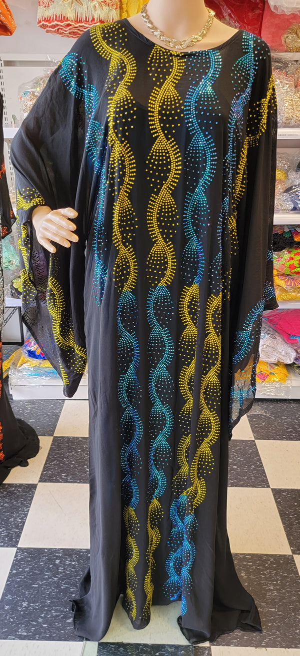 fully stones bubu  dress front and back ready made with inner wear #31