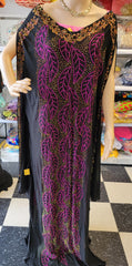 Swarovisk fully stones bubu  dress front and back ready made with inner wear #30