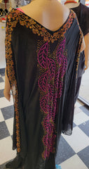 Swarovisk fully stones bubu  dress front and back ready made with inner wear #30