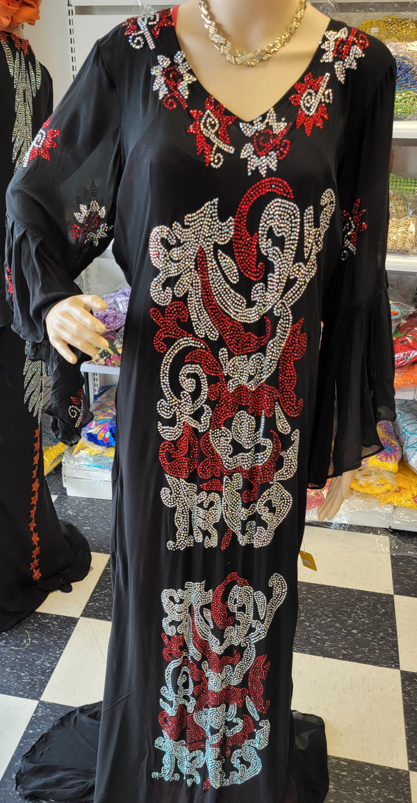 Swarovisk fully stones dress front and back ready made with inner wear #26