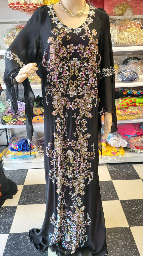 Swarovisk fully stones dress front and back ready made with inner wear #23