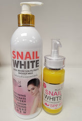 Snail White Whitening Body Lotion 500ml + Serum