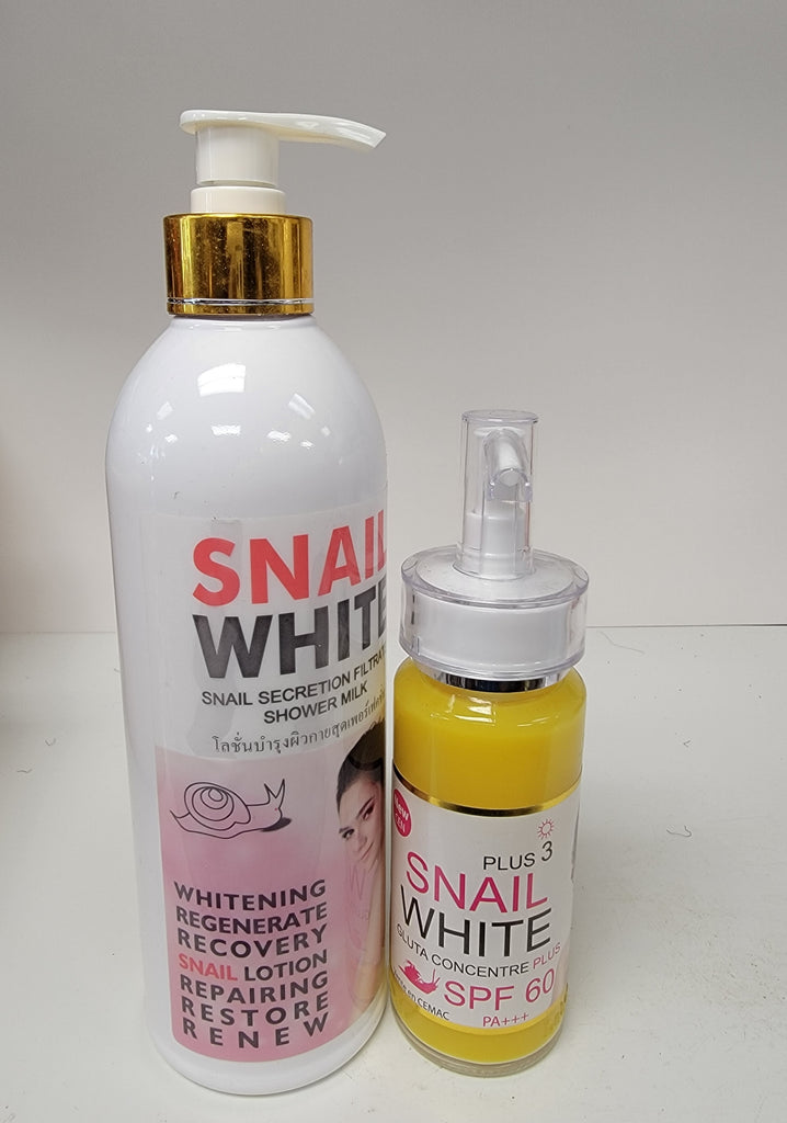 Snail White Whitening Body Lotion 500ml + Serum