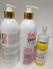 Snail White Whitening Body Lotion 500ml + Serum