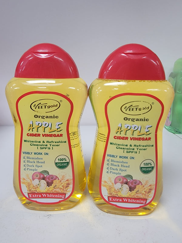 VEETGOLD APPLE CIDER VINEGAR WHITENING & REFRESHING CLEANSING TONER SPF15