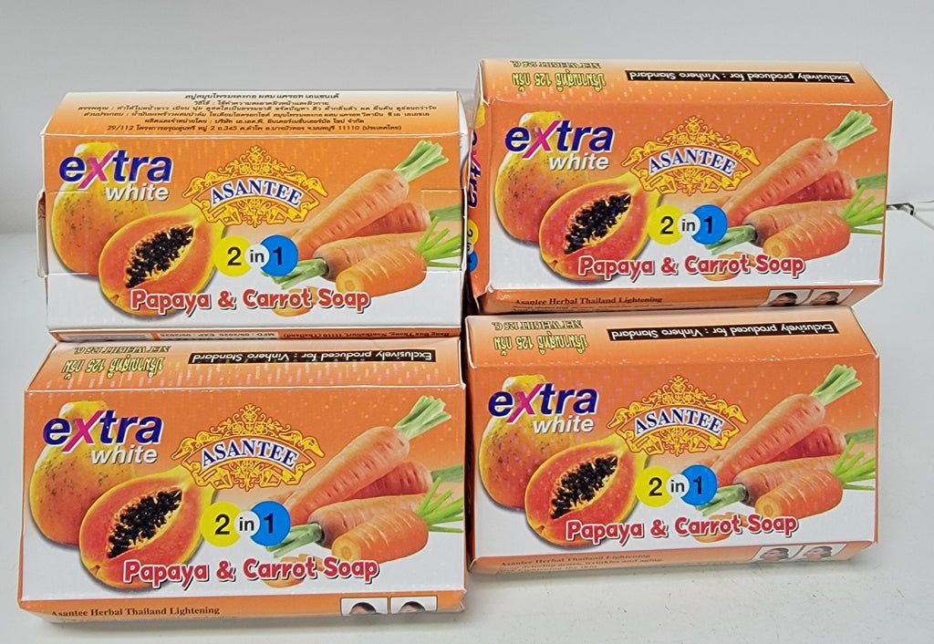 ASANTEE EXTRA WHITE 2 IN 1 PAPAYA & CARROT