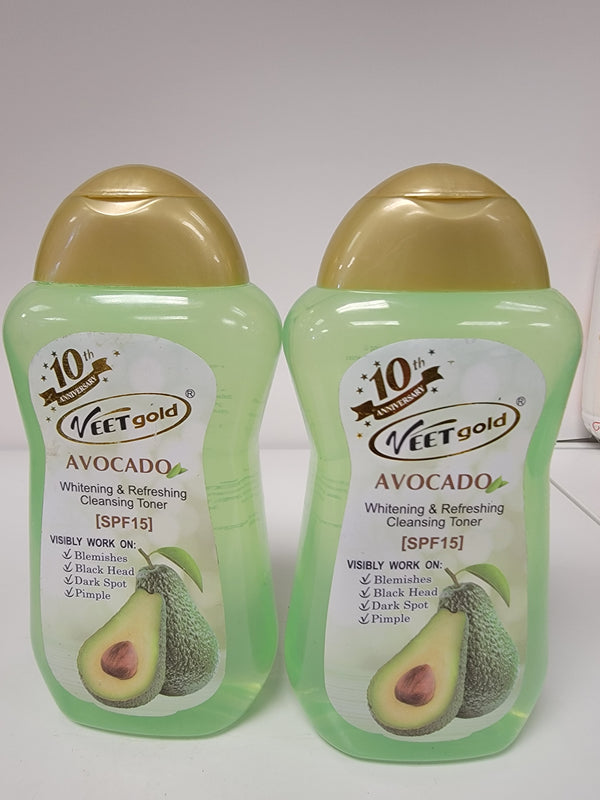 VEETGOLD AVOCADO WHITENING & REFRESHING CLEANSING TONER SPF15