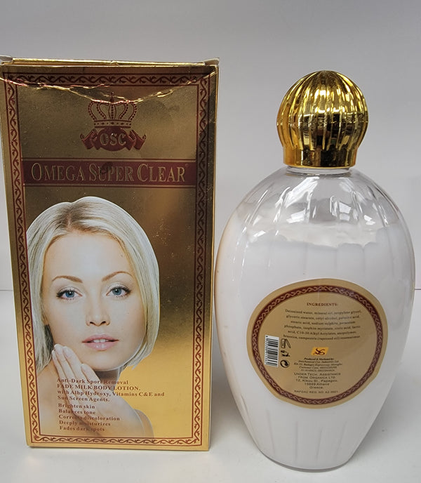 OMEGA SUPER CLEAR  WHITENING BODY MILK HYDROQUINONE FREE