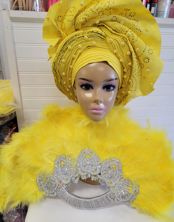 Bridal feathers  hand fan