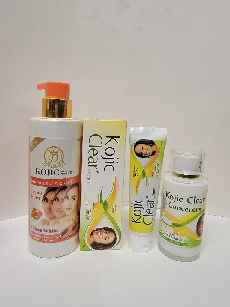 Kojic white lightening body milk set