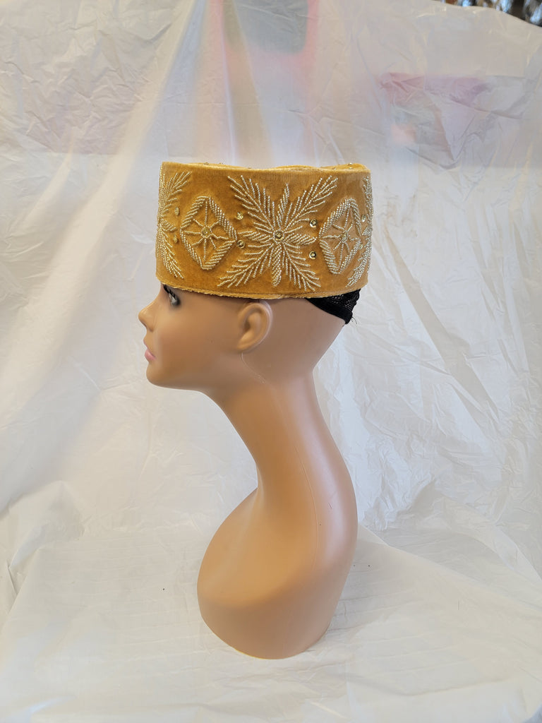 Men's Cap Hat, African Wedding Hat, Velvet Cap,