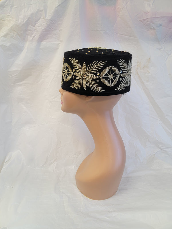 African King Mens  cap Hat, African Wedding Hat, Velvet Cap,