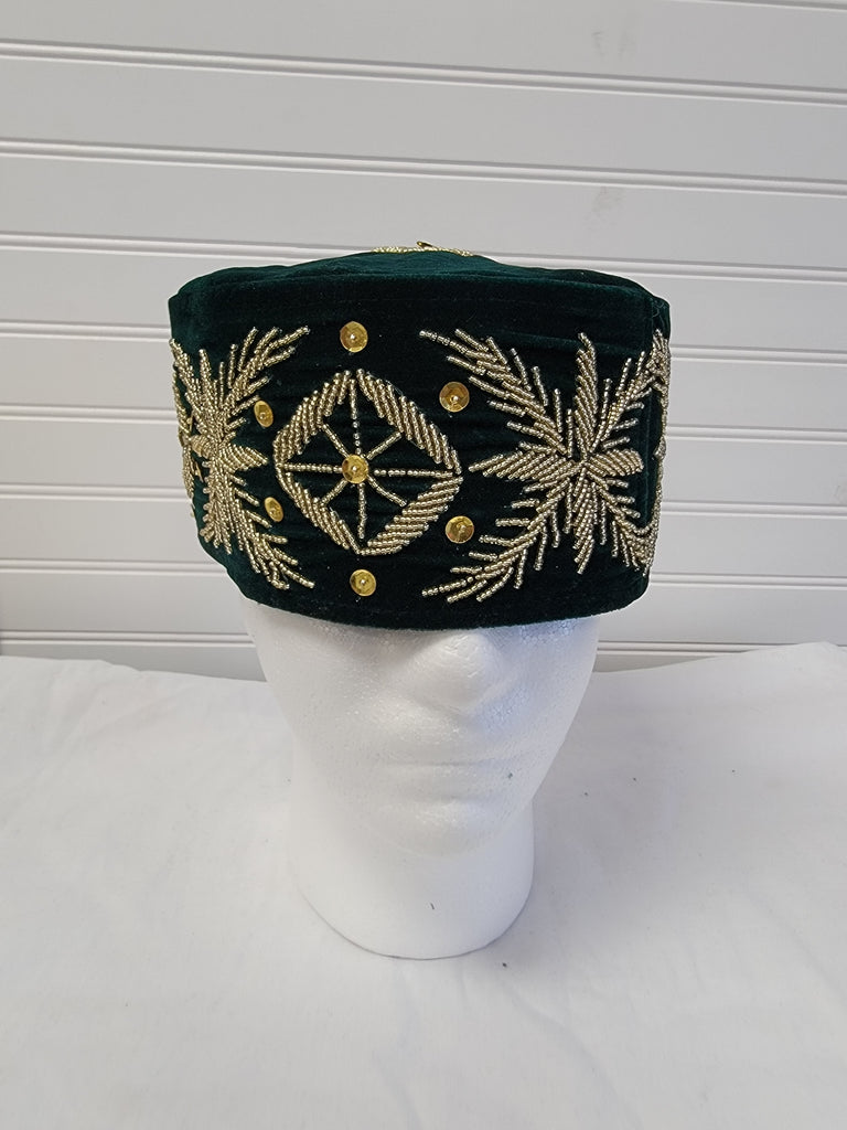 Green Luxury  Traditional  Men's Cap king African wedding hat