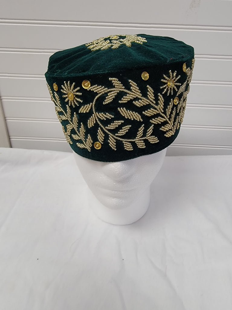 Green Men Luxury African wedding men Cap