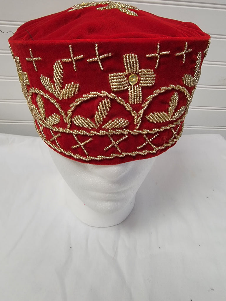 Red Men Luxury African wedding men Cap