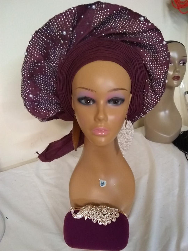 BEAUTIFUL READYMADE AUTO GELE - Ladybee Swiss Lace