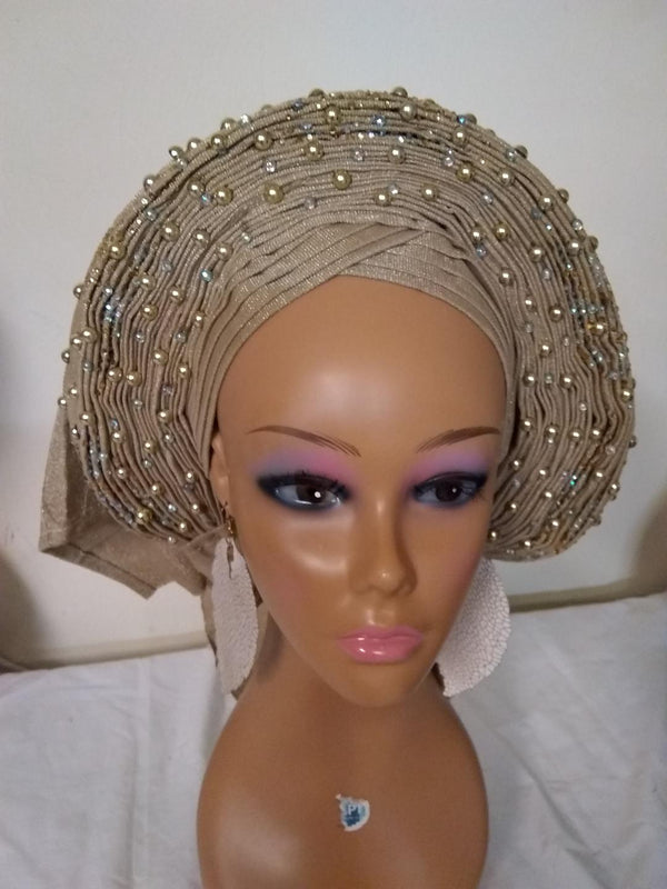 GOLD READYMADE HEADTIE