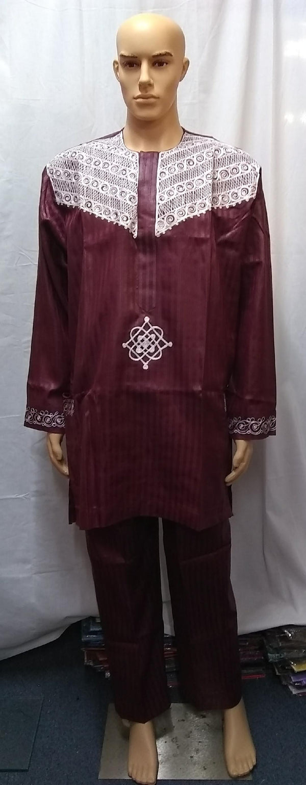 AFRICAN MEN'S COMPLETE  SET OF OUTFIT 6 - Ladybee Swiss Lace