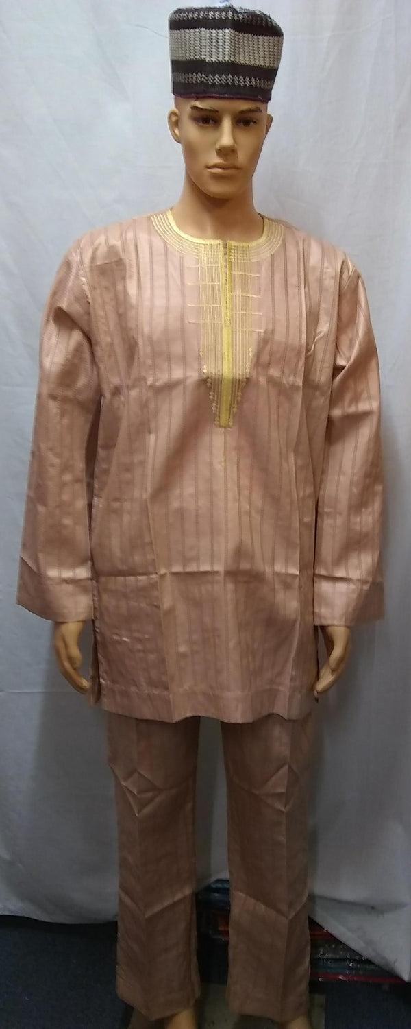 AFRICAN MEN'S COMPLETE  2 PIC SET OF OUTFIT