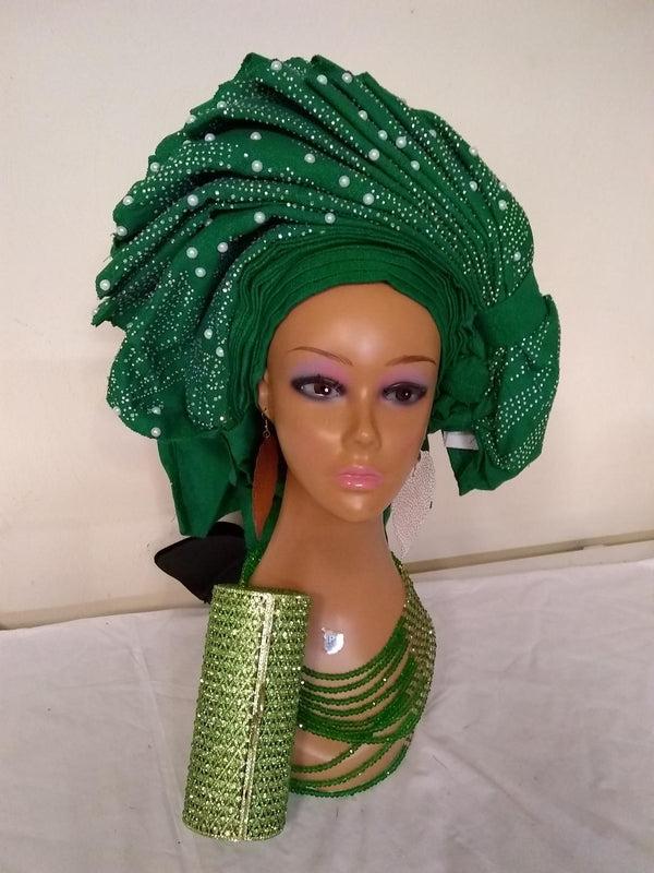 GREEN HEADTIE AUTO GELE