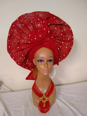 LOVELY RED HEADTIE AUTO GELE ASO OKE