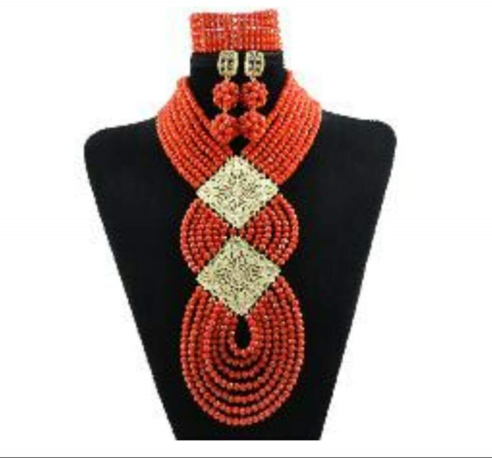 Wedding Beads Jewelry Set - Ladybee Swiss Lace