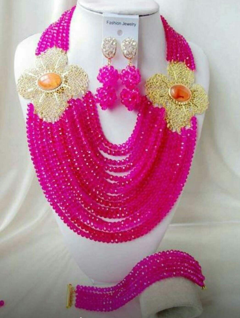 16 layers Beads Jewelry Set - Ladybee Swiss Lace