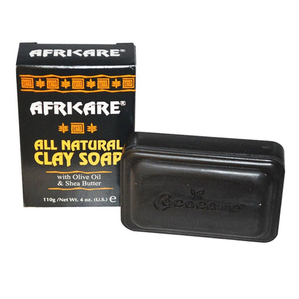 Africare All Natural Clay Soap With Olive Oil & Shea Butter 4 Oz
