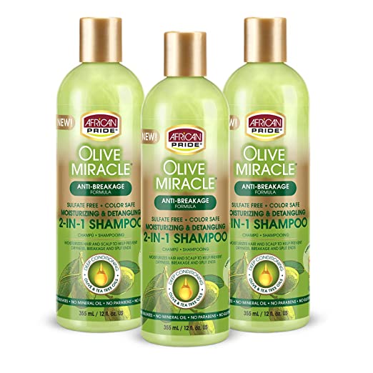 African Pride Olive Miracle 2-In-1 Shampoo & Conditioner 12 oz