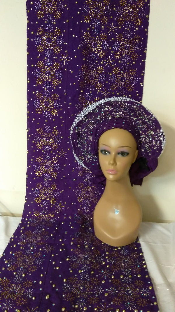 HEADTIE WITH SHOULDER SHAWL - Ladybee Swiss Lace