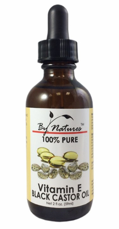 BY NATURES 100% PURE BLACK CASTOR OIL-VITAMIN E
