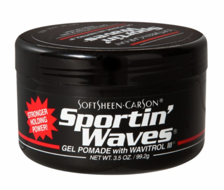 SPORTIN WAVE GEL POMADE BLACK 3.5 OZ