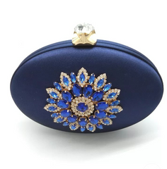 ROYAL BLUE CLUTCH WEDDING PARTY BAG - Ladybee Swiss Lace