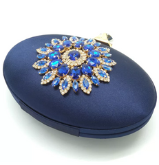 ROYAL BLUE CLUTCH WEDDING PARTY BAG - Ladybee Swiss Lace
