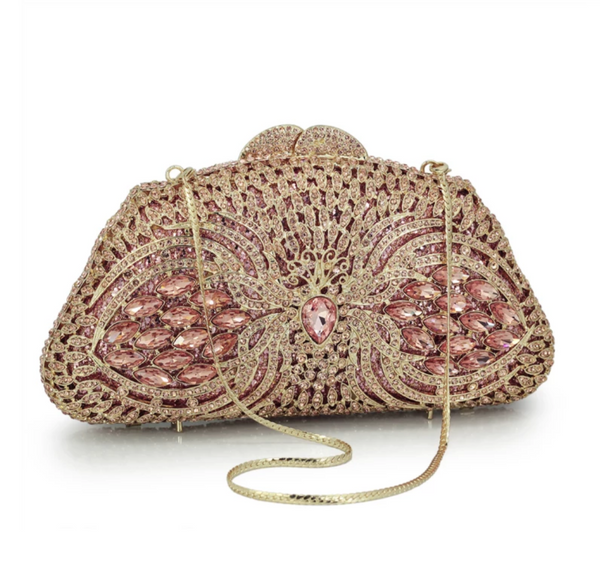 LUXURY RHINESSTONE CLUTCH BAG - Ladybee Swiss Lace