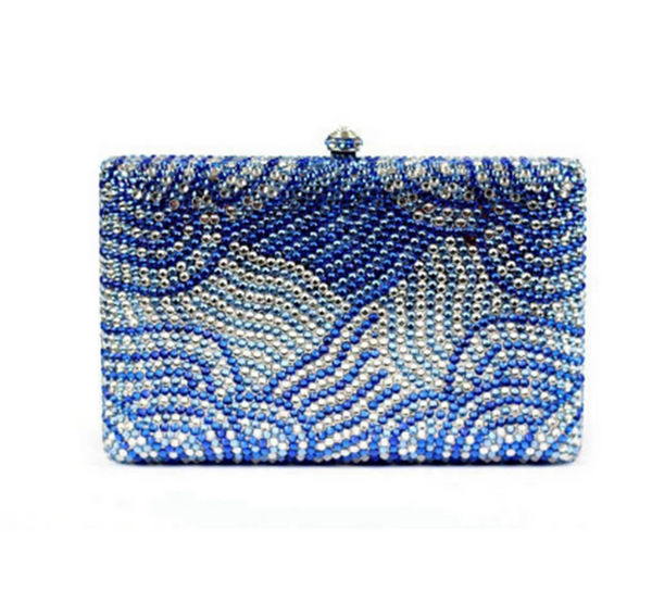 BEAUTIFUL BLUE CRYSTAL BLINBLIN BAG - Ladybee Swiss Lace
