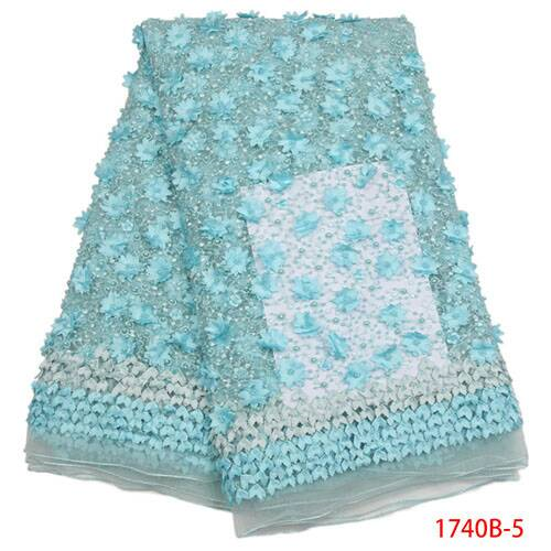 Elegant Luxurious Handmade  soft  Beautiful lace fabric with Classic Flowers - Ladybee Swiss Lace