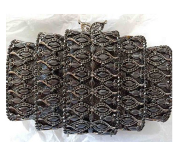 EXQUISITE CLASSIC DAZZING CRYSTAL BLACK PARTY PURSE